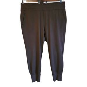 Athleta Women’s Jogger Pants Ribbed Waistband Zip Pocket Dark Brown Plus Size 3X